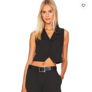 SNDYS Carmella Black crop vest size medium perfect condition